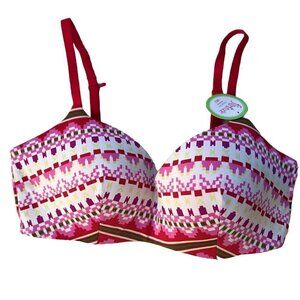 Flirtitude Snow Fair Isle My Fave Lounge Wireless Bra Size 36D